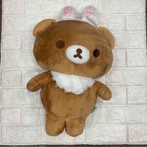 San-X Rilakkuma Chairoikoguma  Easter Bunny headband 16" Plush